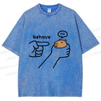 Unisex Dishonest Capybara Printed Washed Tee