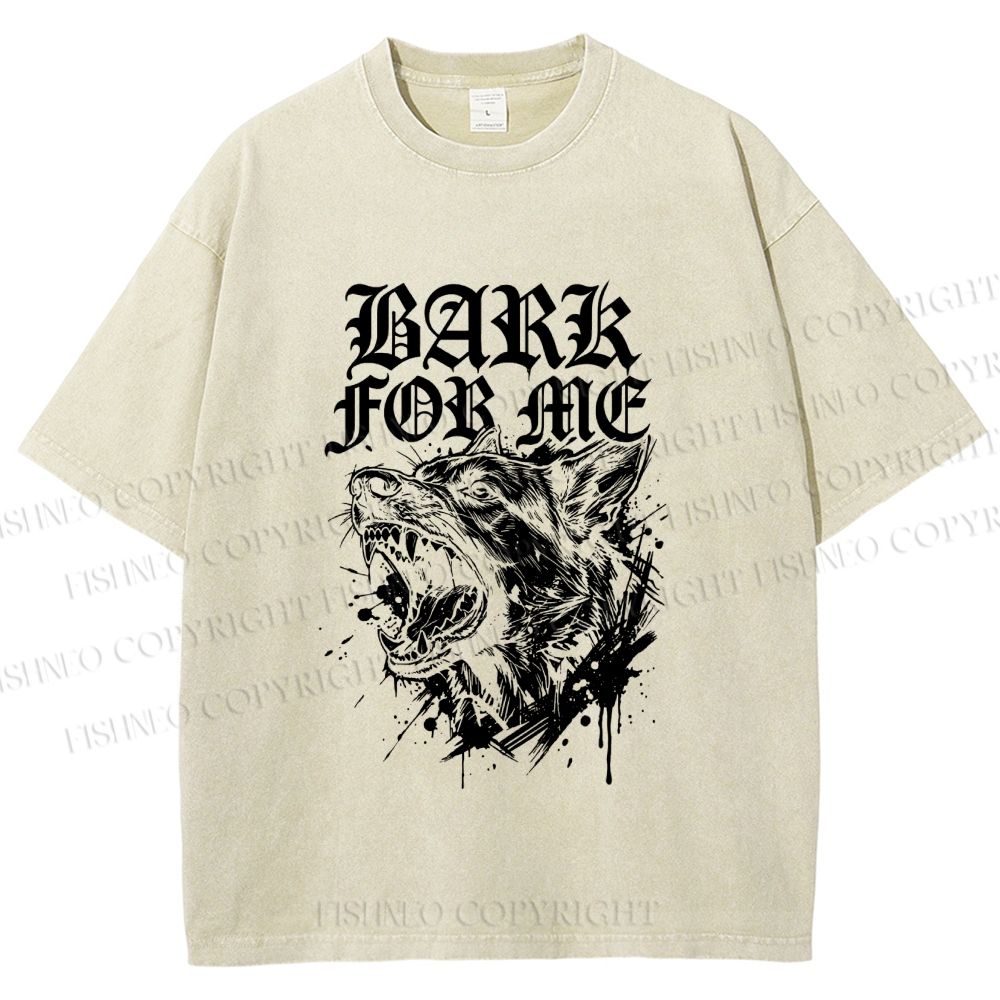 Unisex BARK FOR ME Printed Washed Tee