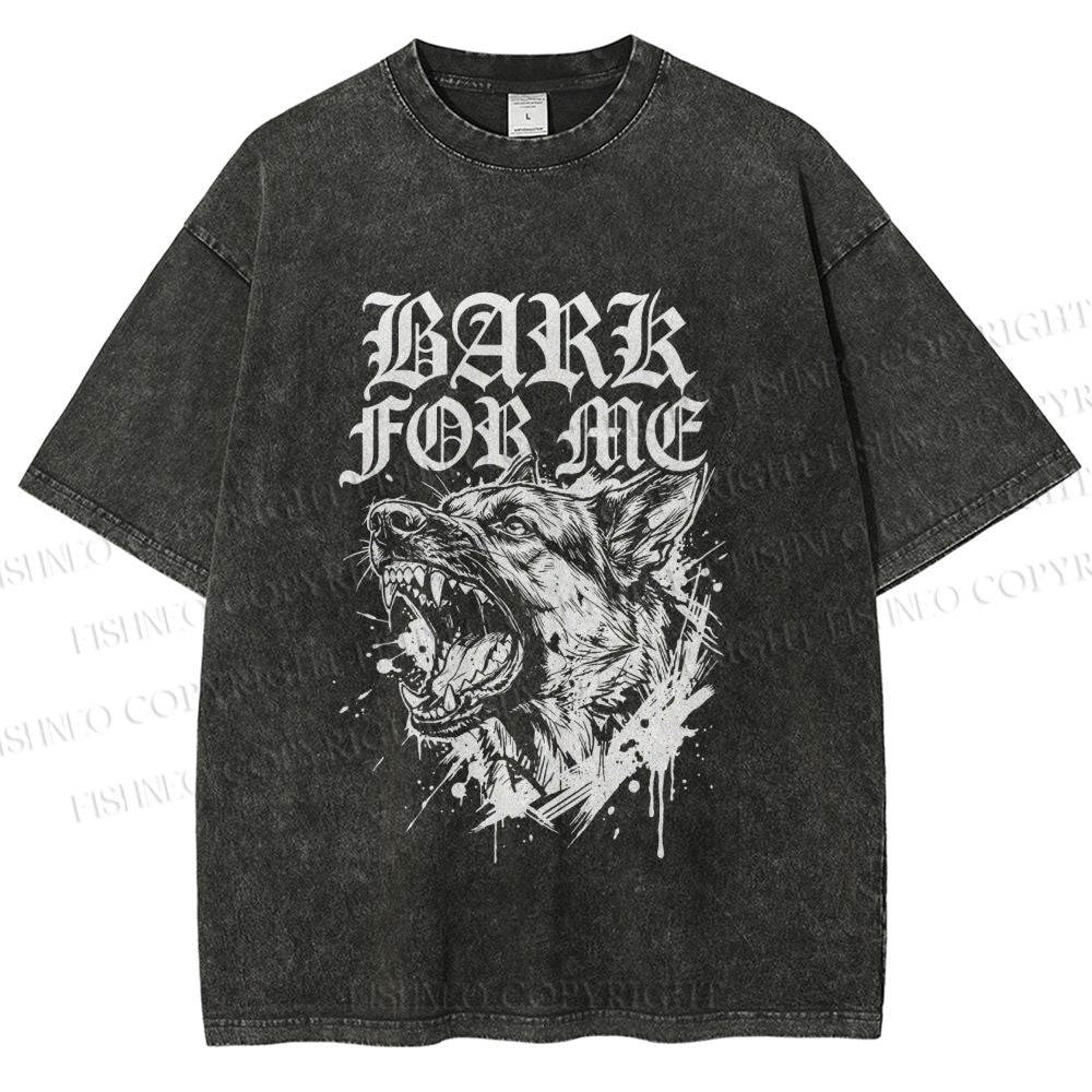 Unisex BARK FOR ME Printed Washed Tee