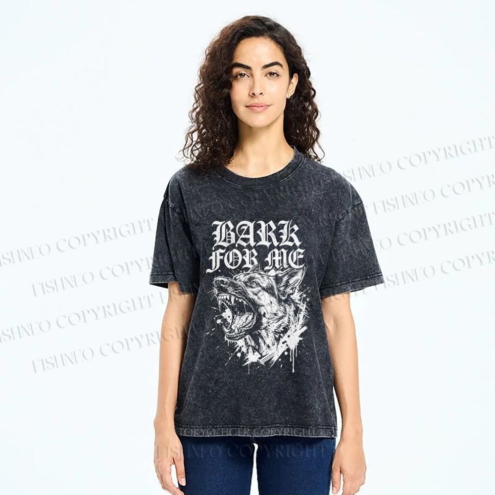 Unisex BARK FOR ME Printed Washed Tee