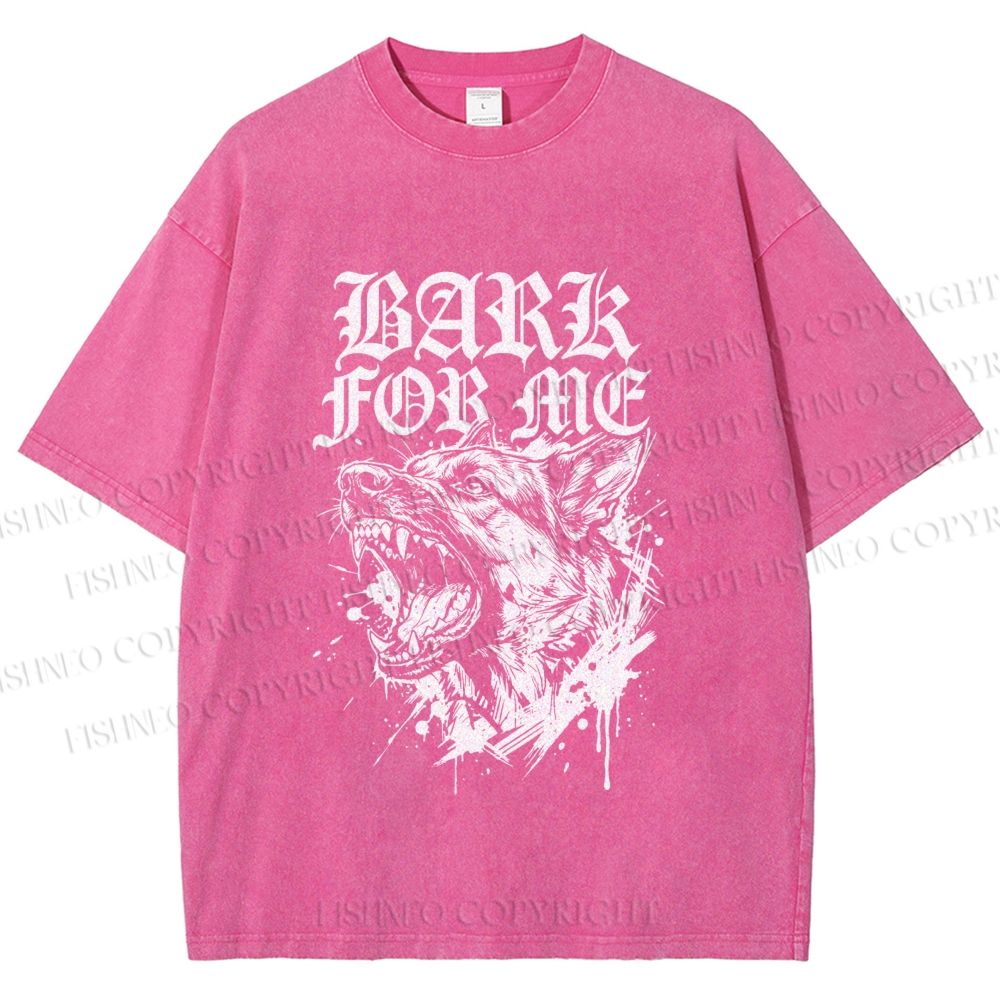 Unisex BARK FOR ME Printed Washed Tee