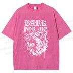 Unisex BARK FOR ME Printed Washed Tee