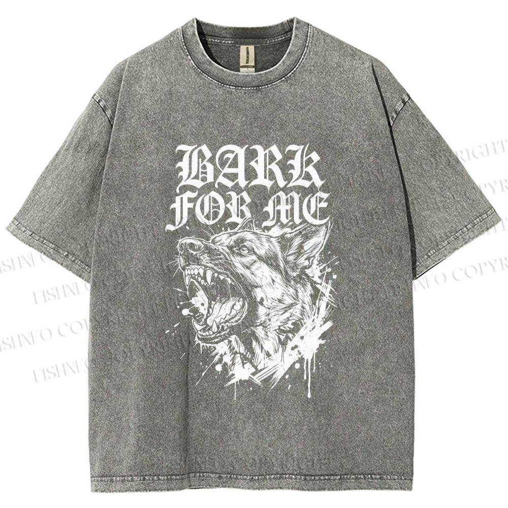 Unisex BARK FOR ME Printed Washed Tee