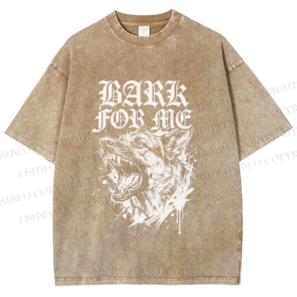 Unisex BARK FOR ME Printed Washed Tee