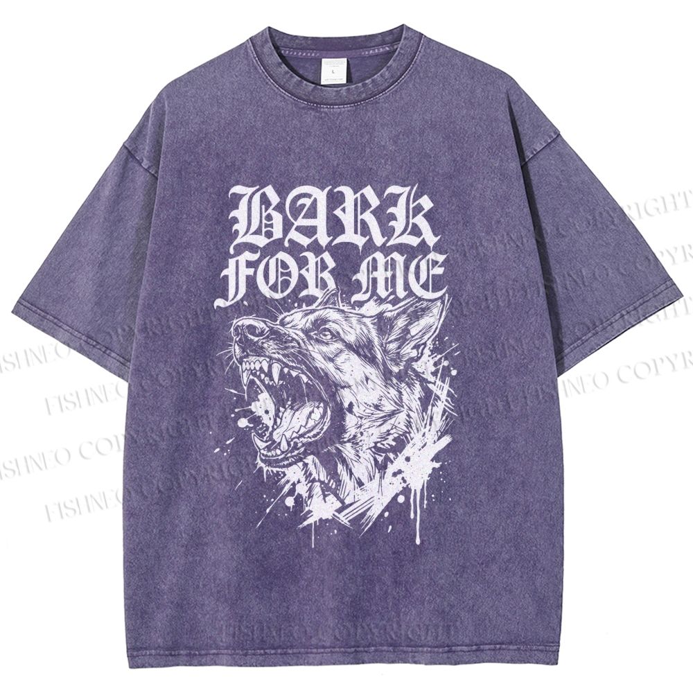 Unisex BARK FOR ME Printed Washed Tee