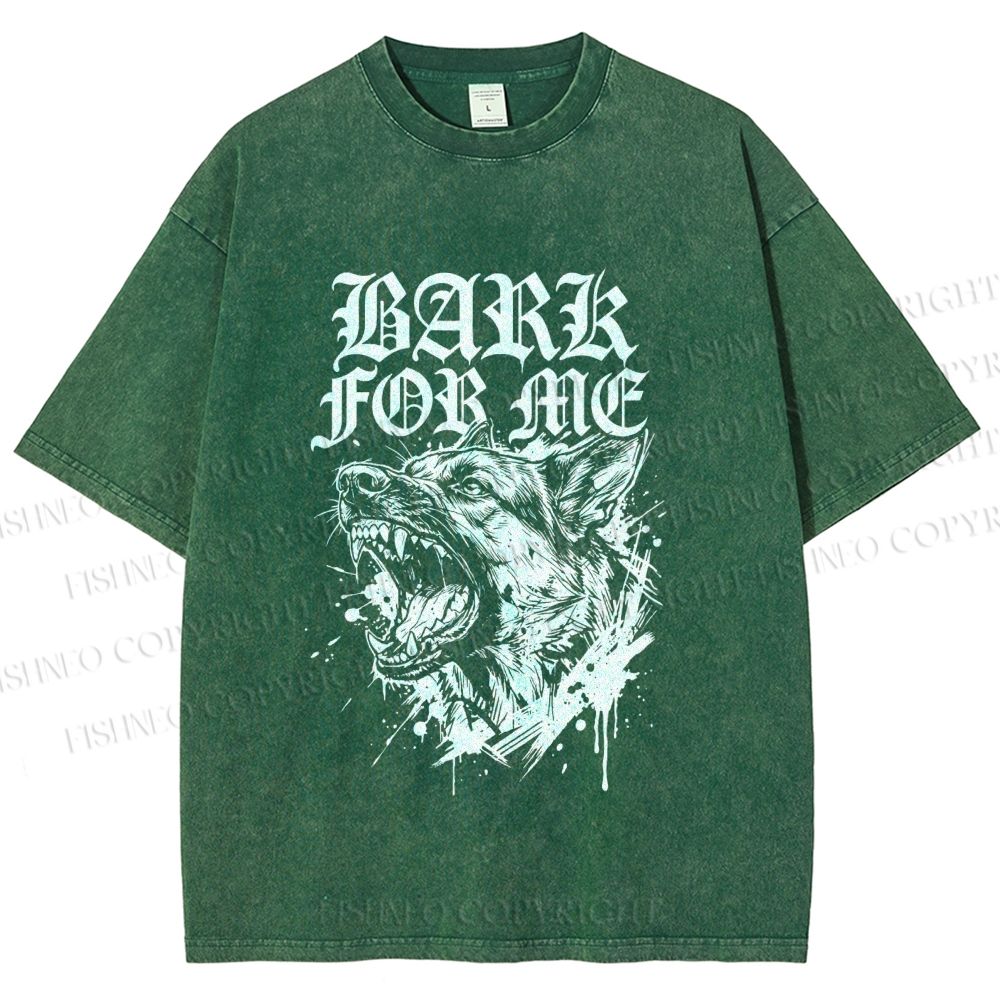 Unisex BARK FOR ME Printed Washed Tee
