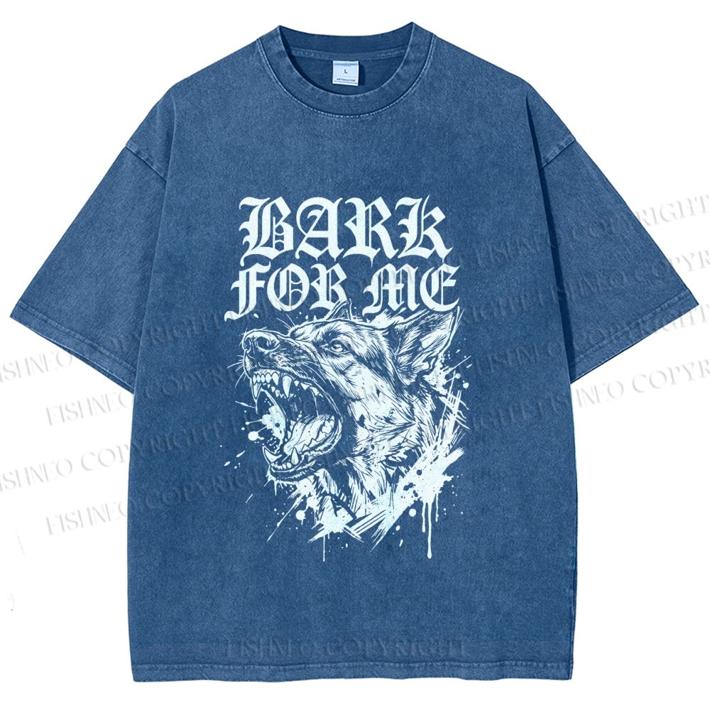 Unisex BARK FOR ME Printed Washed Tee