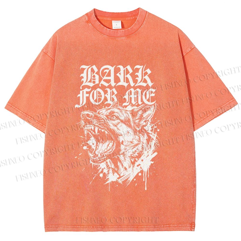 Unisex BARK FOR ME Printed Washed Tee