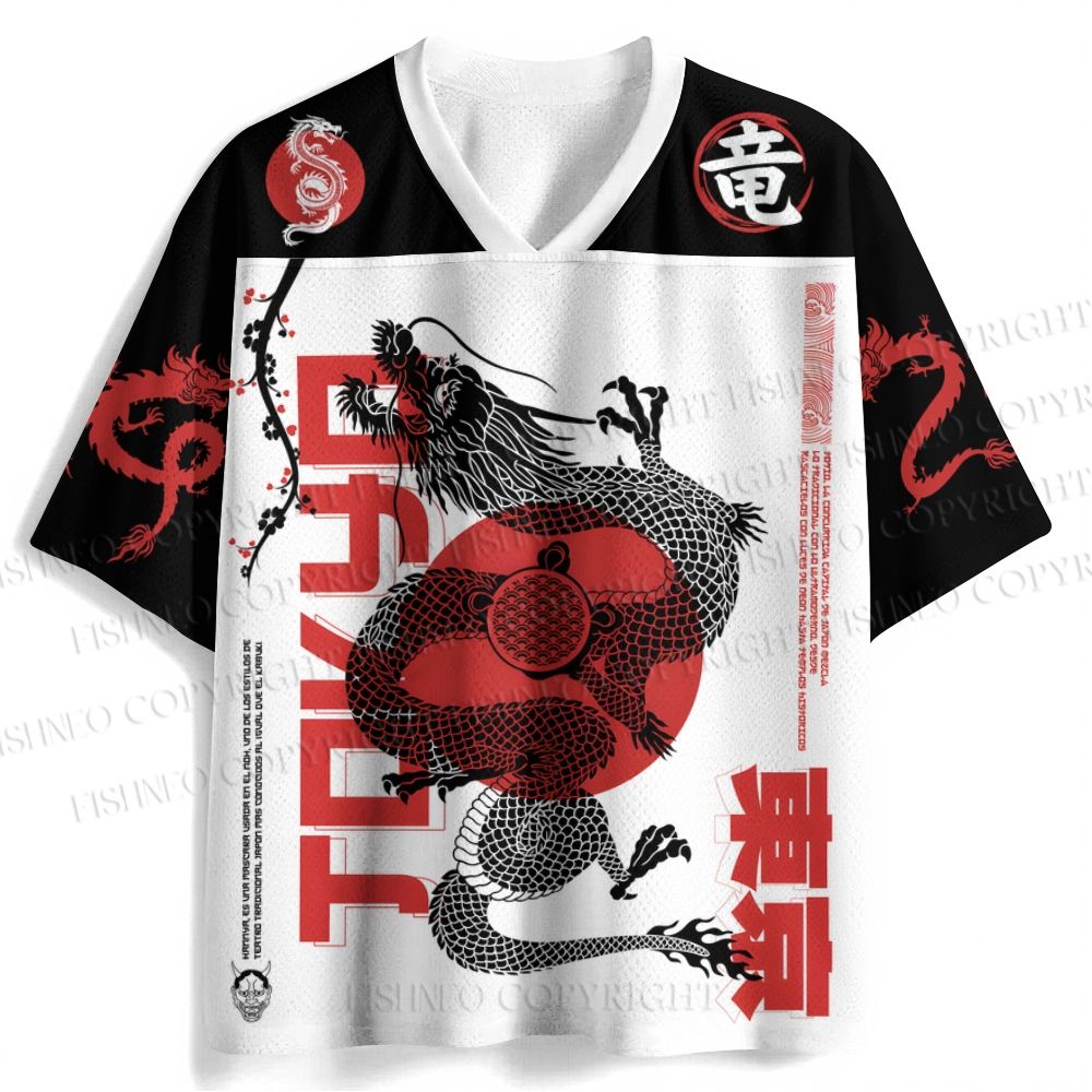 Tokyo Dragon Printed Jersey Shirts