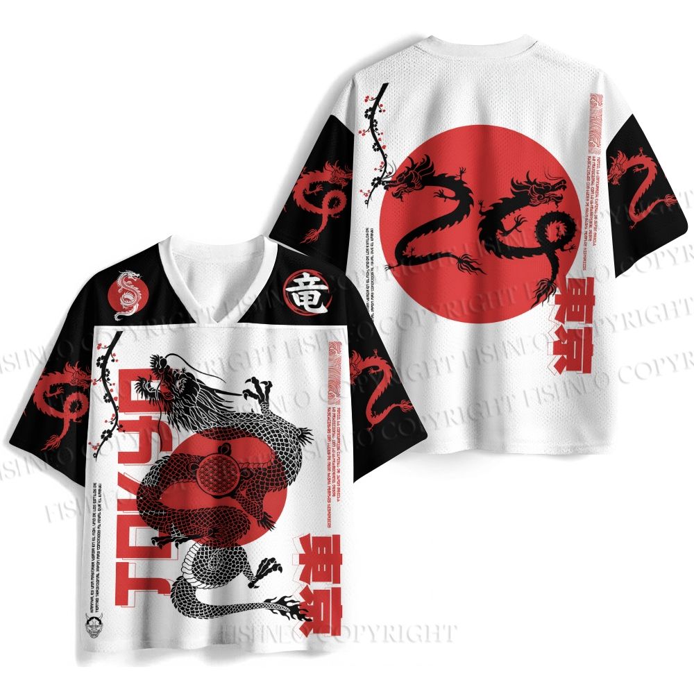 Tokyo Dragon Printed Jersey Shirts
