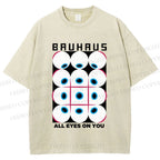 Unisex Bauhaus Eye Printed Washed Tee