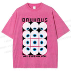 Unisex Bauhaus Eye Printed Washed Tee
