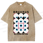 Unisex Bauhaus Eye Printed Washed Tee