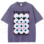 Unisex Bauhaus Eye Printed Washed Tee