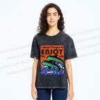 Unisex Vintage Dolphin Enjoy this Life Printed Washed Tee