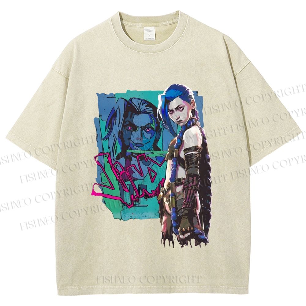 Unisex Jinx Printed Washed Tee