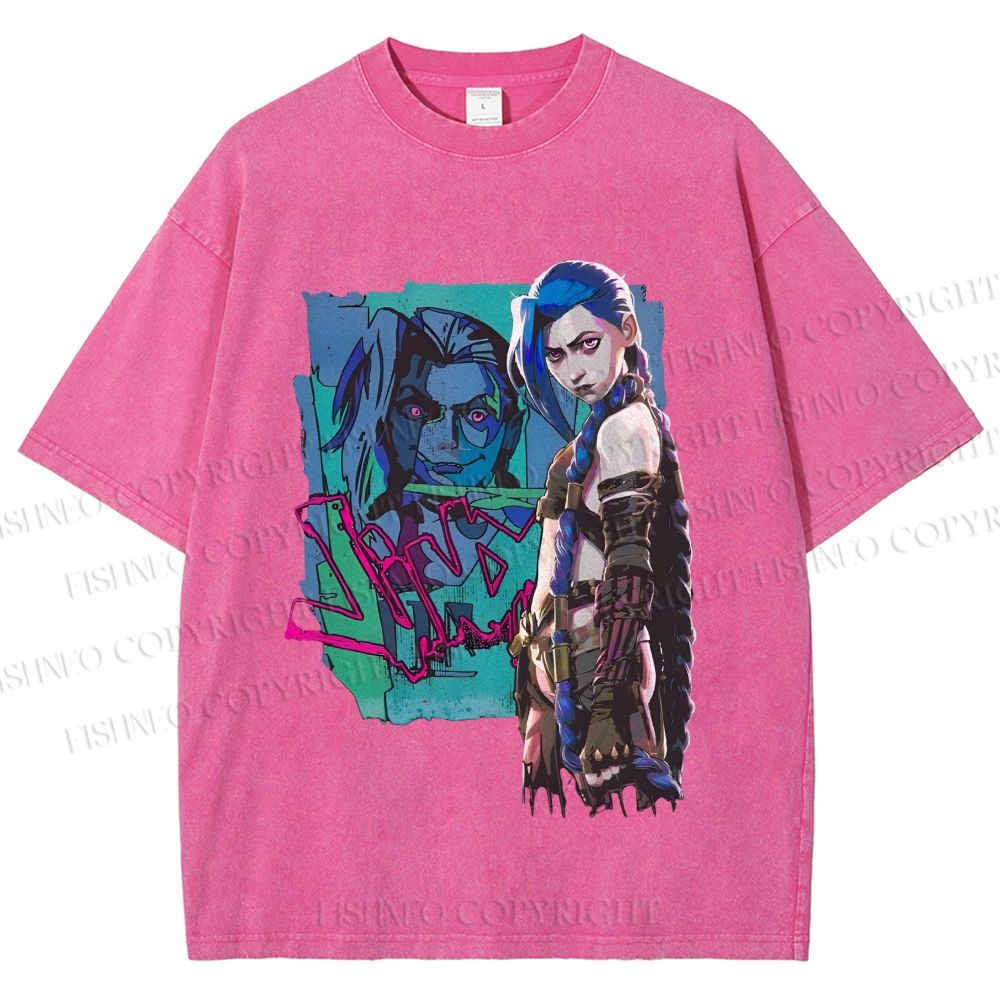 Unisex Jinx Printed Washed Tee