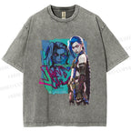 Unisex Jinx Printed Washed Tee