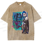 Unisex Jinx Printed Washed Tee
