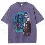 Unisex Jinx Printed Washed Tee