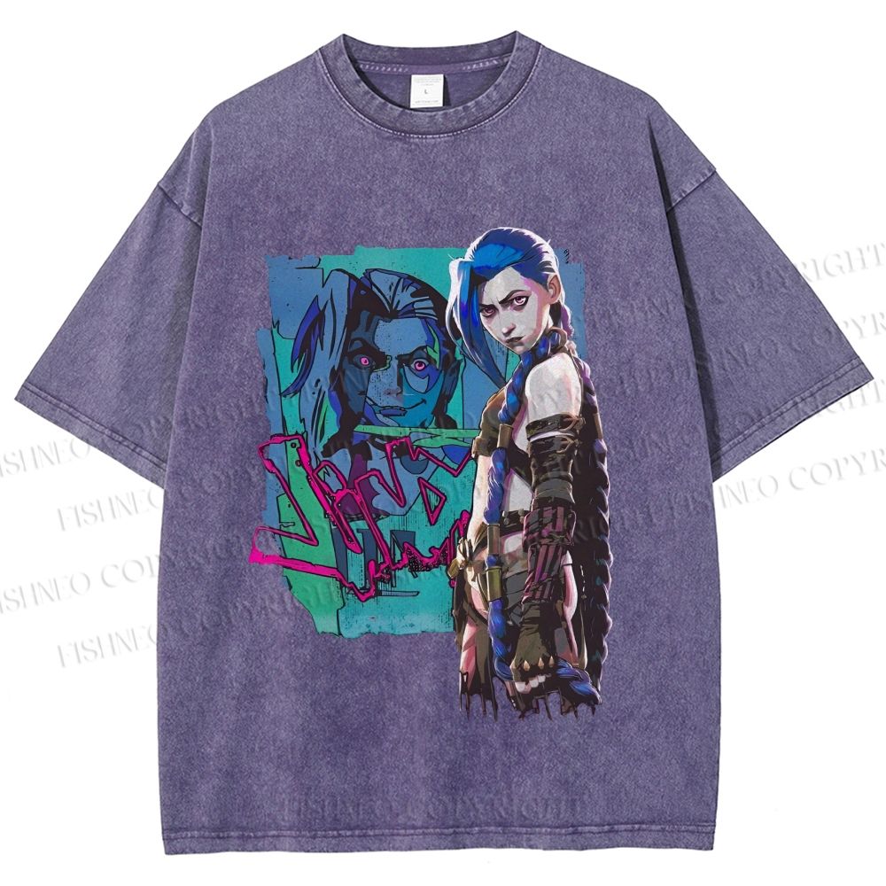 Unisex Jinx Printed Washed Tee
