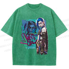 Unisex Jinx Printed Washed Tee