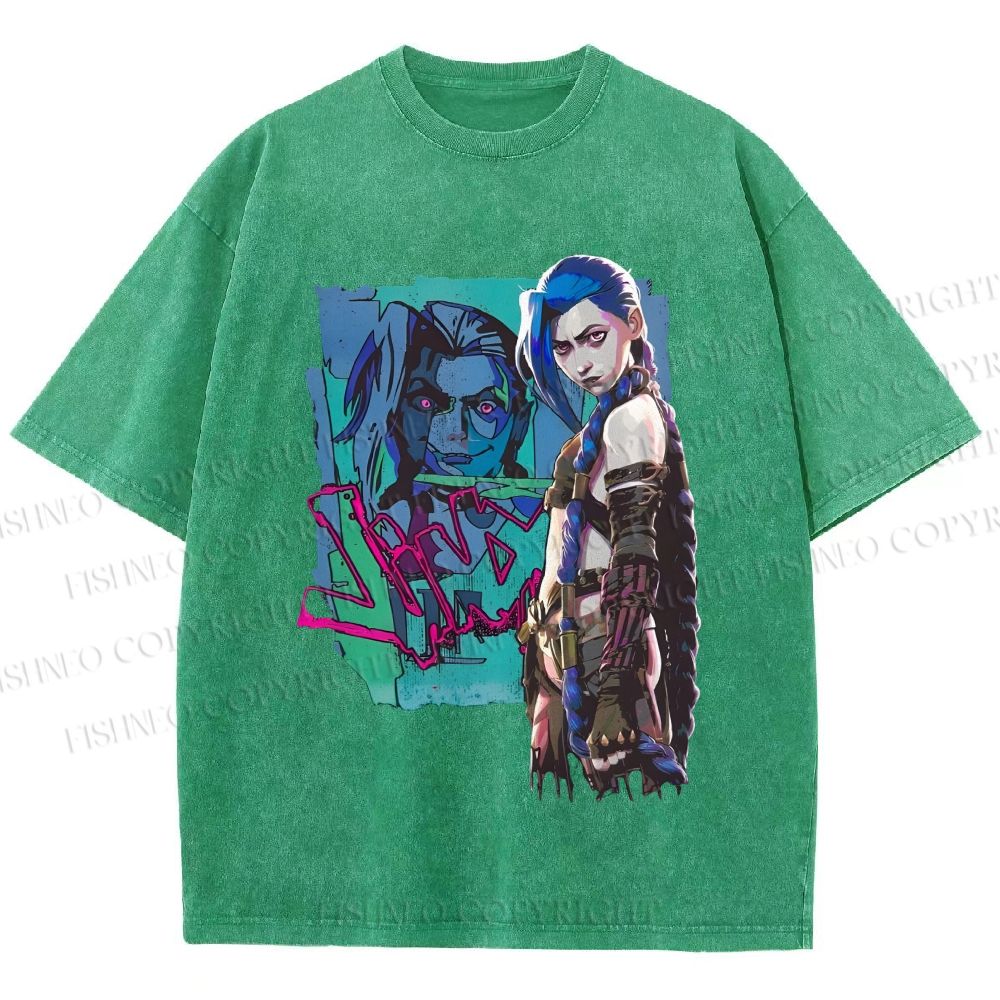 Unisex Jinx Printed Washed Tee