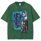 Unisex Jinx Printed Washed Tee