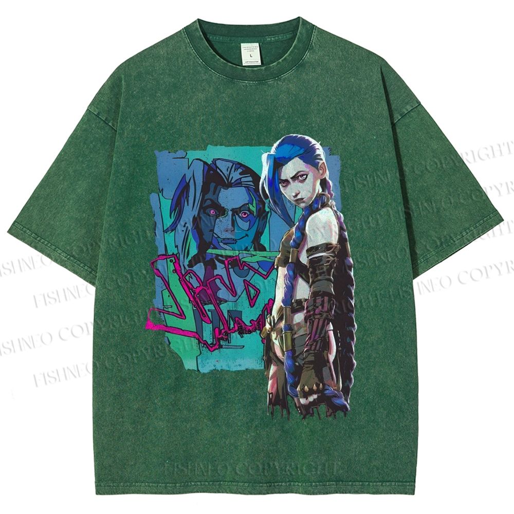 Unisex Jinx Printed Washed Tee