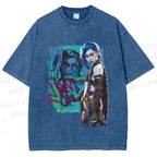 Unisex Jinx Printed Washed Tee