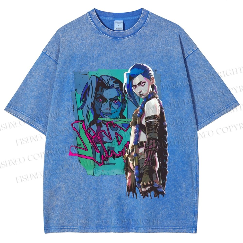 Unisex Jinx Printed Washed Tee
