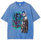 Unisex Jinx Printed Washed Tee