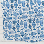 Blue Fish Printed Hawaiian Shirt