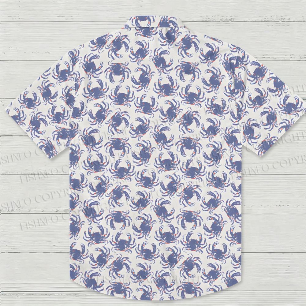 Crabs Catch The Waves Hawaiian Shirt