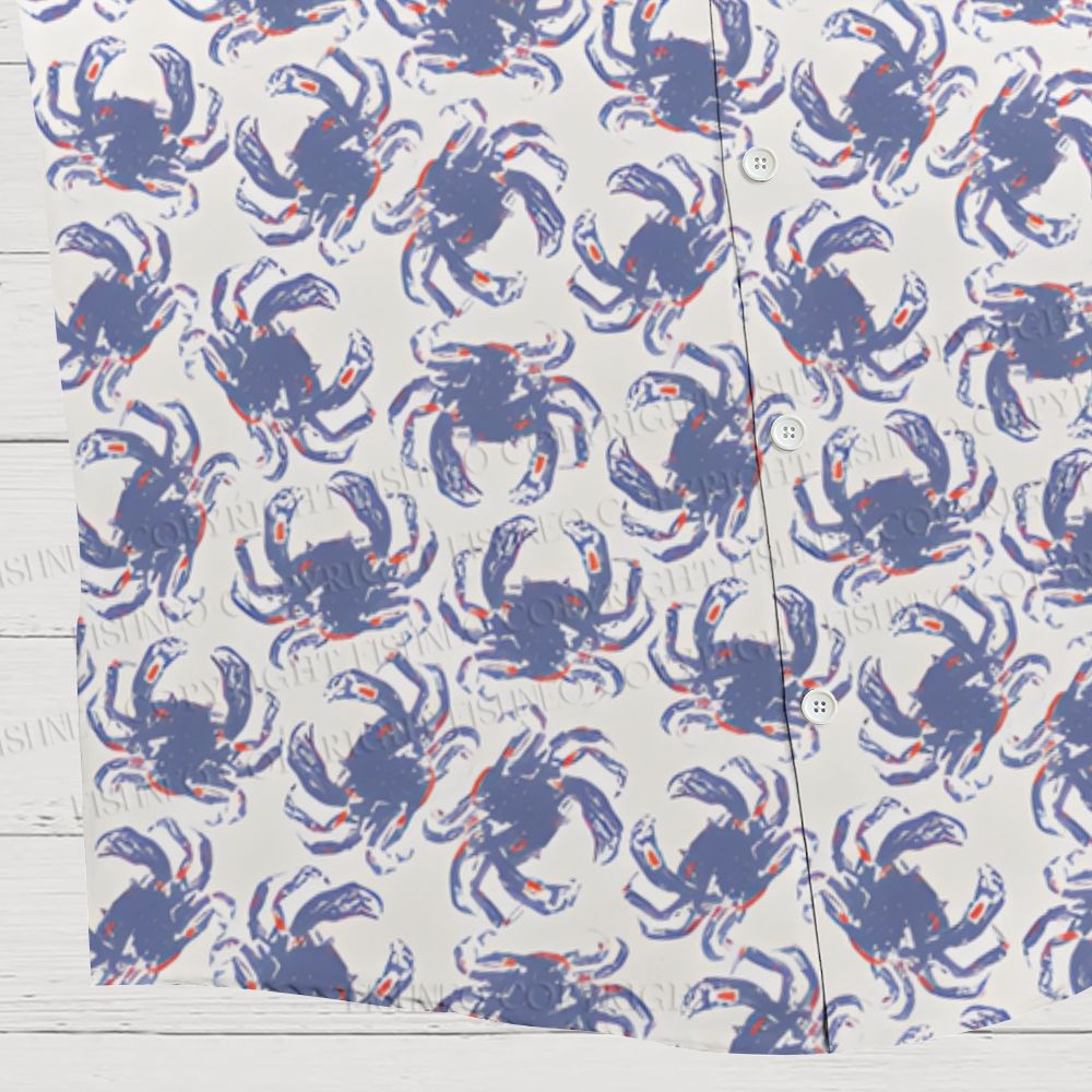 Crabs Catch The Waves Hawaiian Shirt