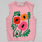 Unisex Flower Printed Tank Top