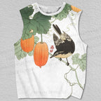 Unisex Vintage Bird Printed Tank Top