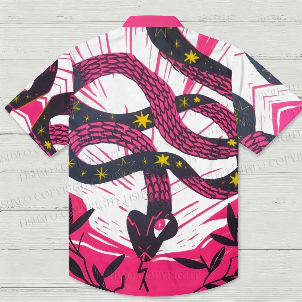 Funny Pink Snake Hawaiian Shirt