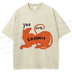 Unisex Panther You Have Changed Printed Washed Tee