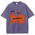 Unisex Panther You Have Changed Printed Washed Tee
