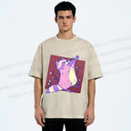 Unisex Chubby Raccoon Printed Washed Tee