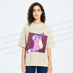 Unisex Chubby Raccoon Printed Washed Tee
