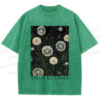 Unisex Yayoi Kusama Dandelion Printed Washed Tee