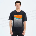 Unisex Bauhaus Wave Exhibition Printed Washed Tee
