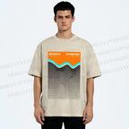 Unisex Bauhaus Wave Exhibition Printed Washed Tee