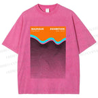 Unisex Bauhaus Wave Exhibition Printed Washed Tee