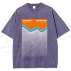 Unisex Bauhaus Wave Exhibition Printed Washed Tee