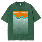 Unisex Bauhaus Wave Exhibition Printed Washed Tee