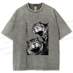 Unisex Capybara Surveillance Squad Printed Washed Tee