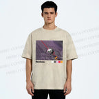 Unisex Bauhaus Psychedelic Sphere Printed Washed Tee